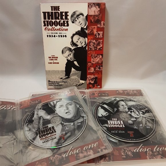The Three Stooges Collection Volume One 1934-1936 DVD Box Set 19 Movie Shorts - Picture 4 of 7